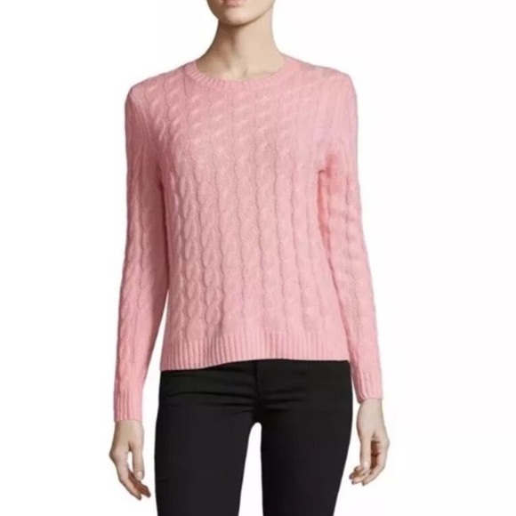 Brooks Brothers Women's Italian Cashmere
Crewneck Cable Knit Sweater Pink XL - Picture 1 of 7